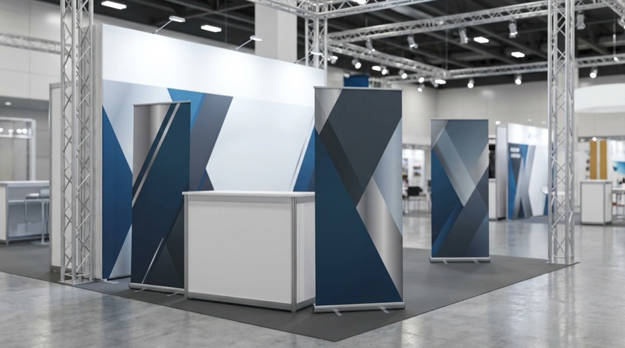 Roll-Ups als Blickfang am Messestand